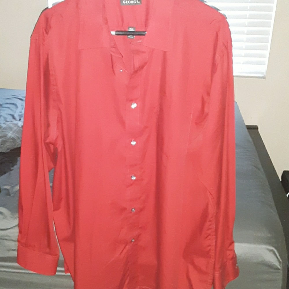 Red mens dressshirt